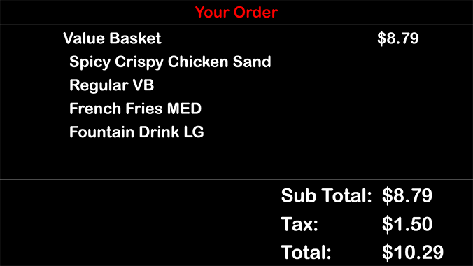 QSR Digital Menu Board
