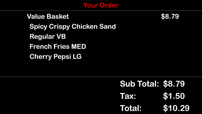 Order Confirmation Board
