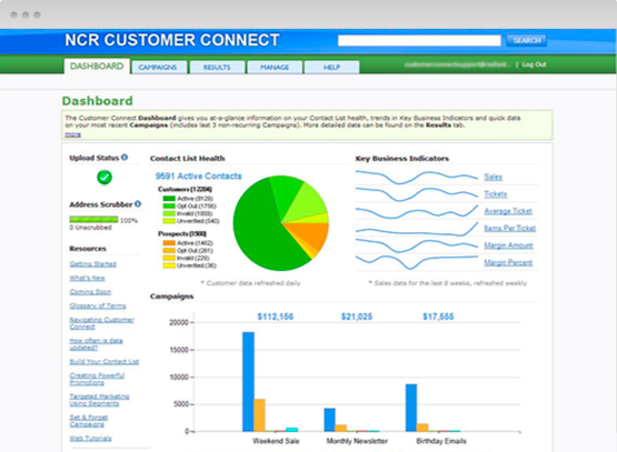 NCR POS System Email Marketing